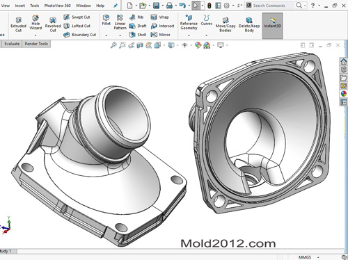 فیلم آموزش طراحی قالب تزریق پلاستیک solidworks